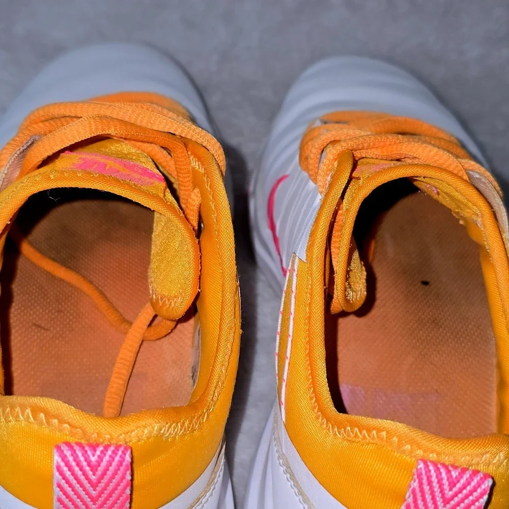 Nike FI Impact 2 Womens Size 7 Golf Shoes White Orange Pink 776093-101